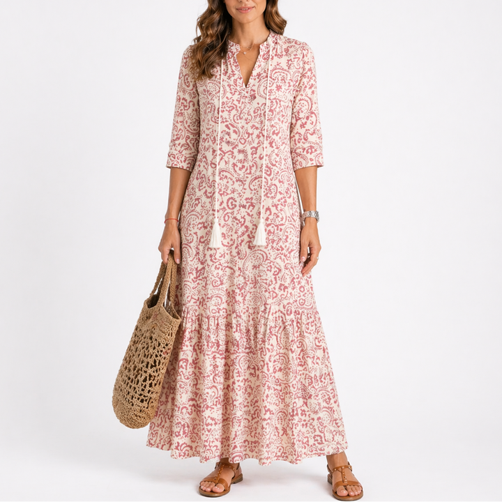 Women’s Floral Midi Dress Lightweight Summer Style 4