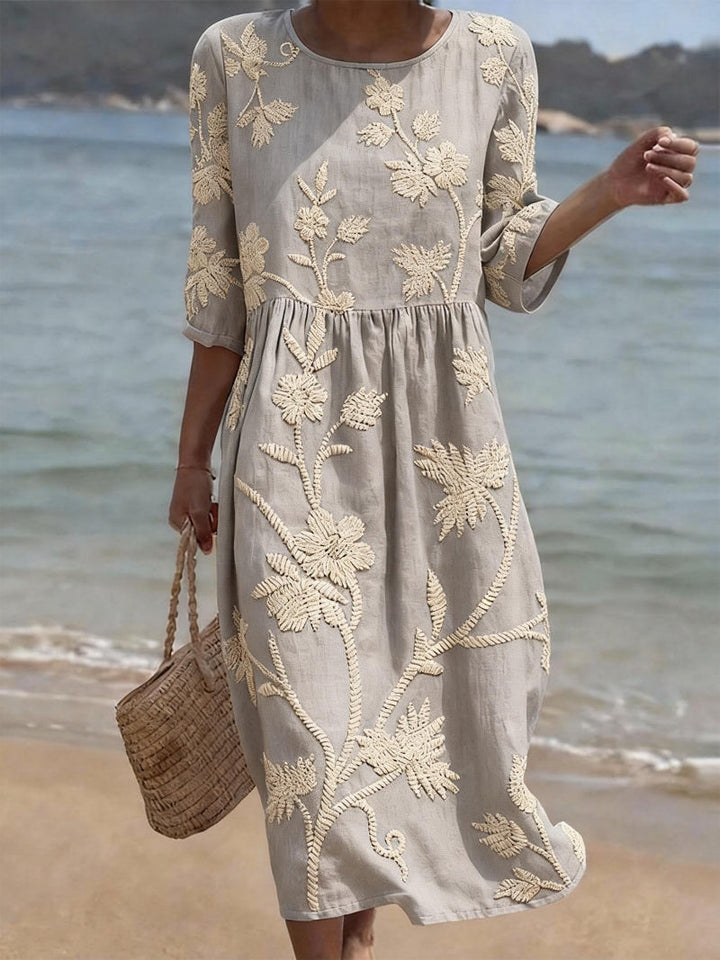 Women’s Floral Midi Dress Lightweight Summer Style 5