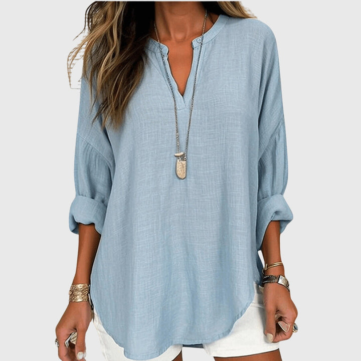 Women’s Flowy Beach Shirt Elegant Casual Design 0