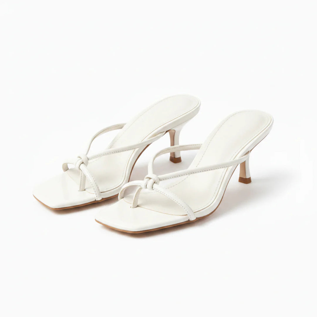 Women’s Heeled Sandals Elegant Knot Strap Design 1