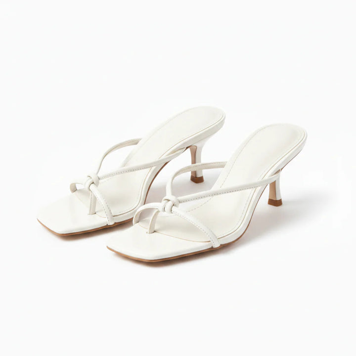 Women’s Heeled Sandals Elegant Knot Strap Design 1