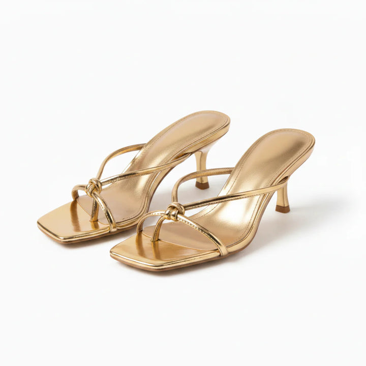 Women’s Heeled Sandals Elegant Knot Strap Design 3