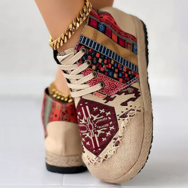Women’s High-Top Sneakers Boho Patterned Design 2