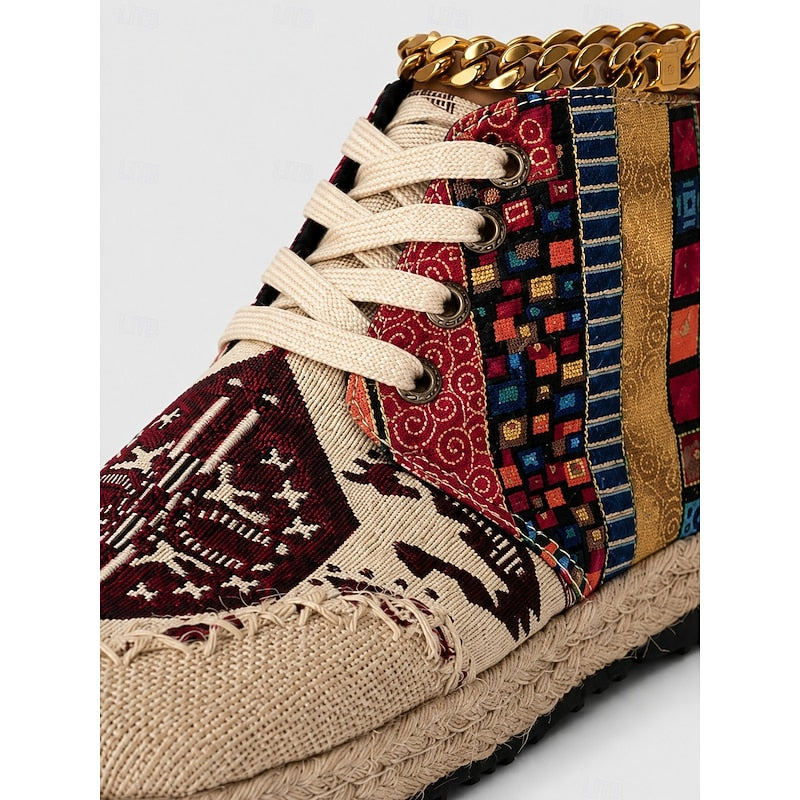 Women’s High-Top Sneakers Boho Patterned Design 5