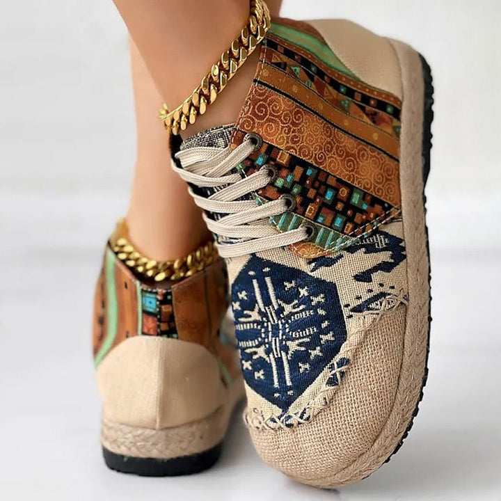 Women’s High-Top Sneakers Boho Patterned Design 9