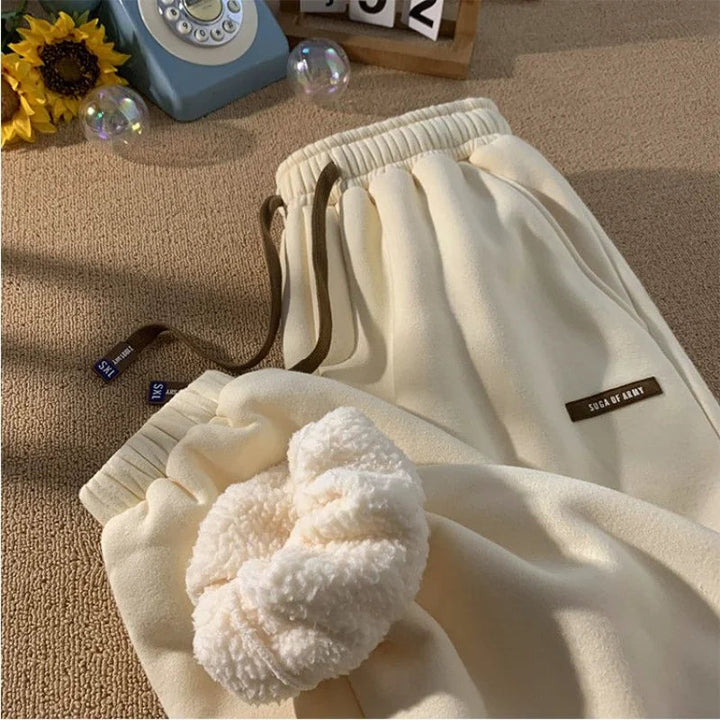 Women’s High-Waist Fleece Joggers Relaxed Fit for Comfort 0