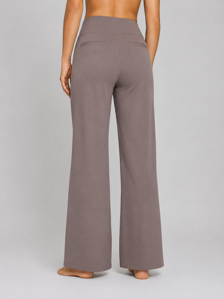 Women’s High-Waist Stretch Straight-Leg Trousers Comfortable Fit 2