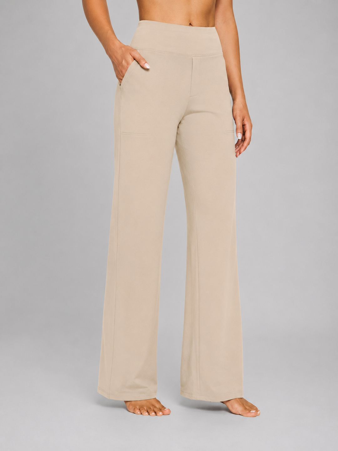 Women’s High-Waist Stretch Straight-Leg Trousers Comfortable Fit 5