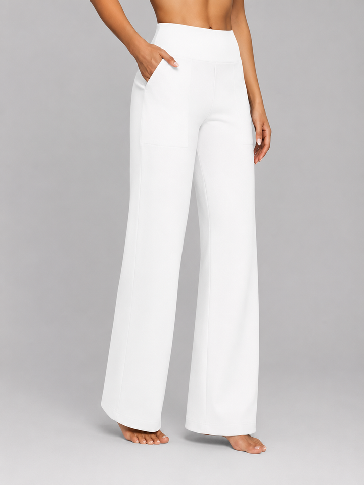 Women’s High-Waist Stretch Straight-Leg Trousers Comfortable Fit 6