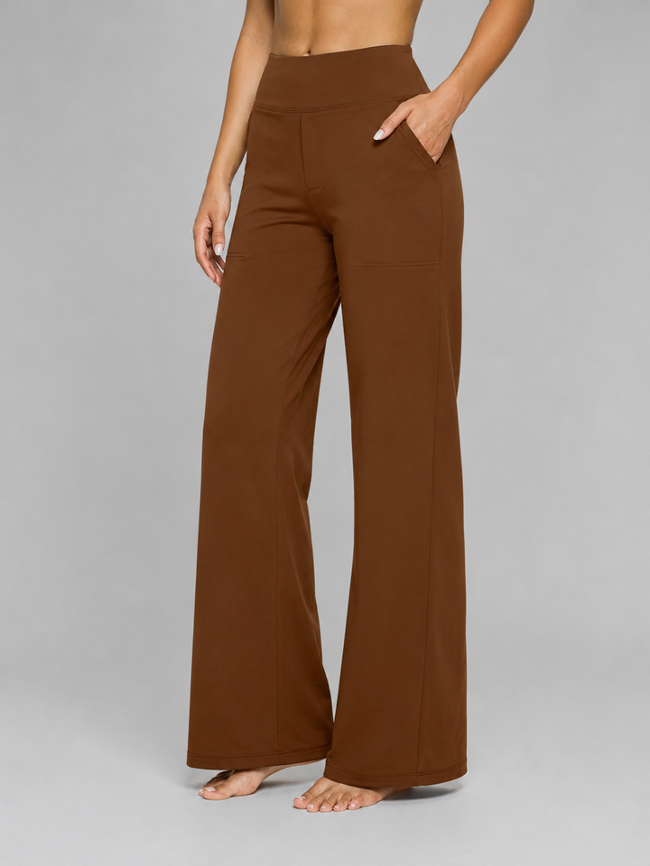 Women’s High-Waist Stretch Straight-Leg Trousers Comfortable Fit 7