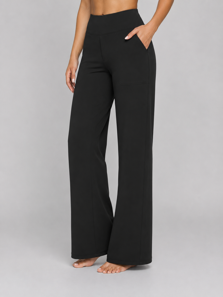Women’s High-Waist Stretch Straight-Leg Trousers Comfortable Fit 8