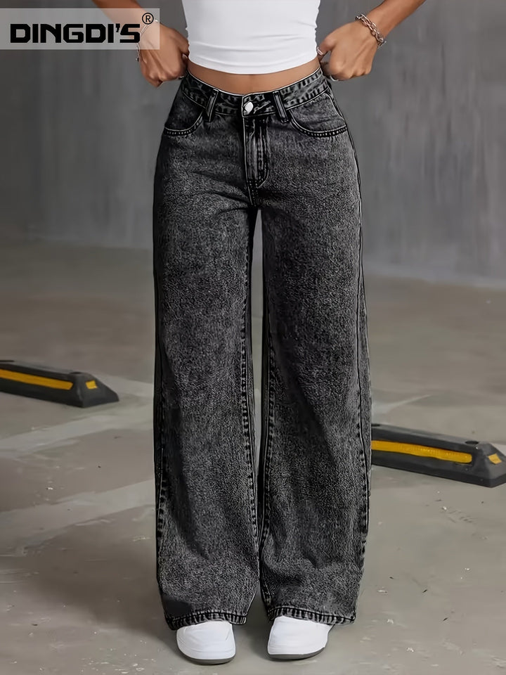 Women’s High-Waisted Wide-Leg Jeans Relaxed Fit 1