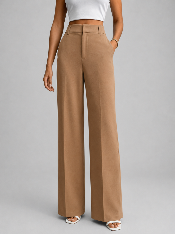Women’s High Waisted Wide Leg Trousers Tailored Everyday Elegance 0