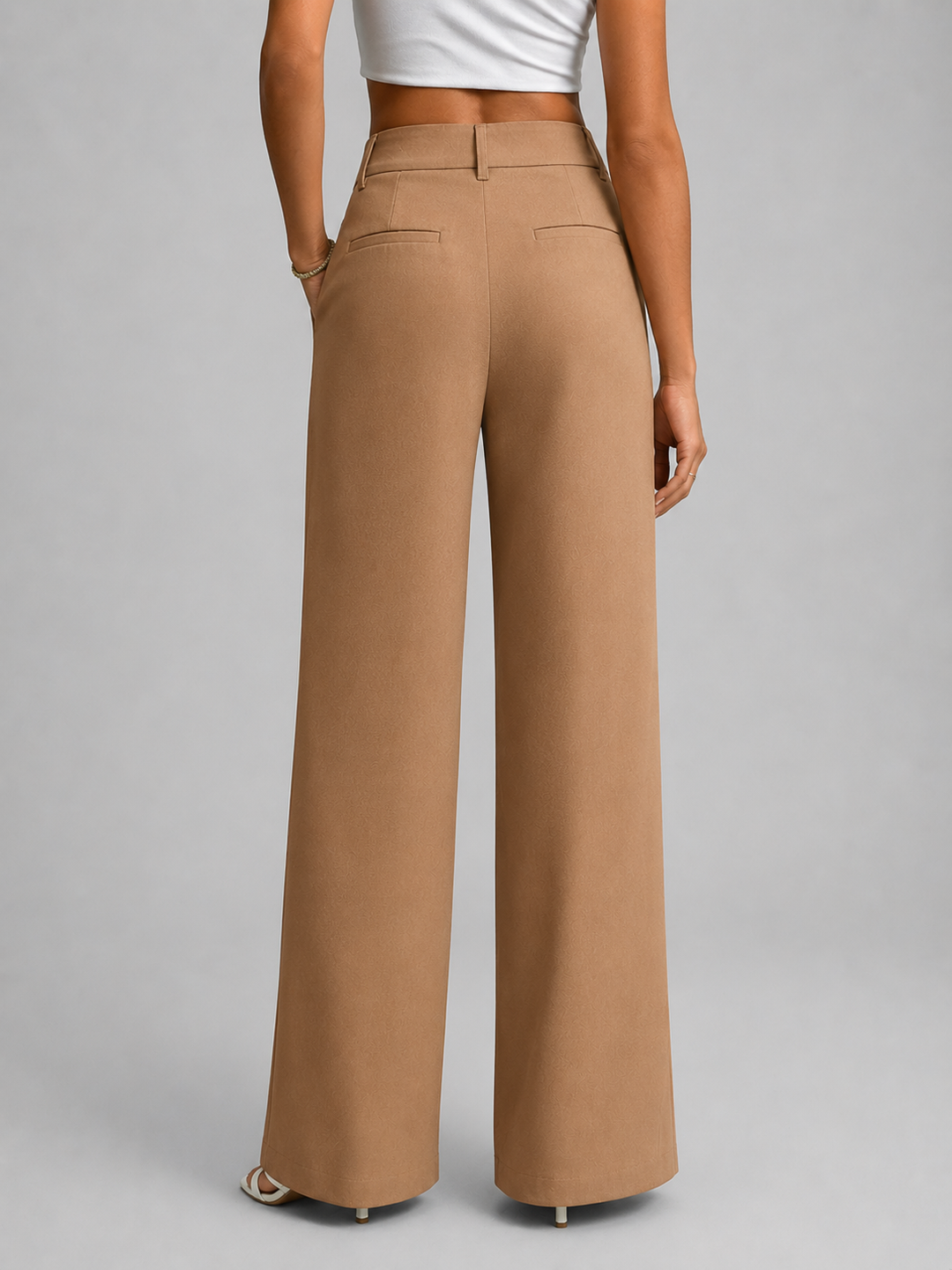 Women’s High Waisted Wide Leg Trousers Tailored Everyday Elegance 1