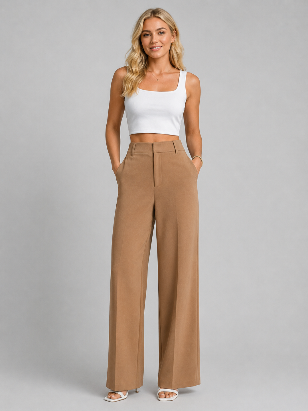 Women’s High Waisted Wide Leg Trousers Tailored Everyday Elegance 2