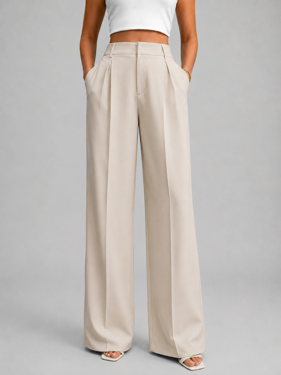 Women’s High Waisted Wide Leg Trousers Tailored Everyday Elegance 5