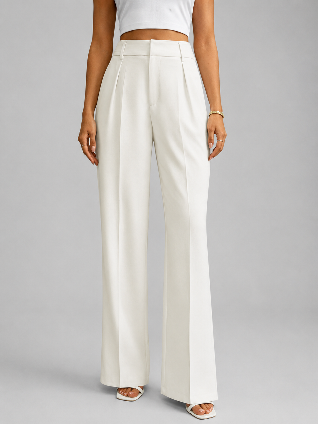 Women’s High Waisted Wide Leg Trousers Tailored Everyday Elegance 6
