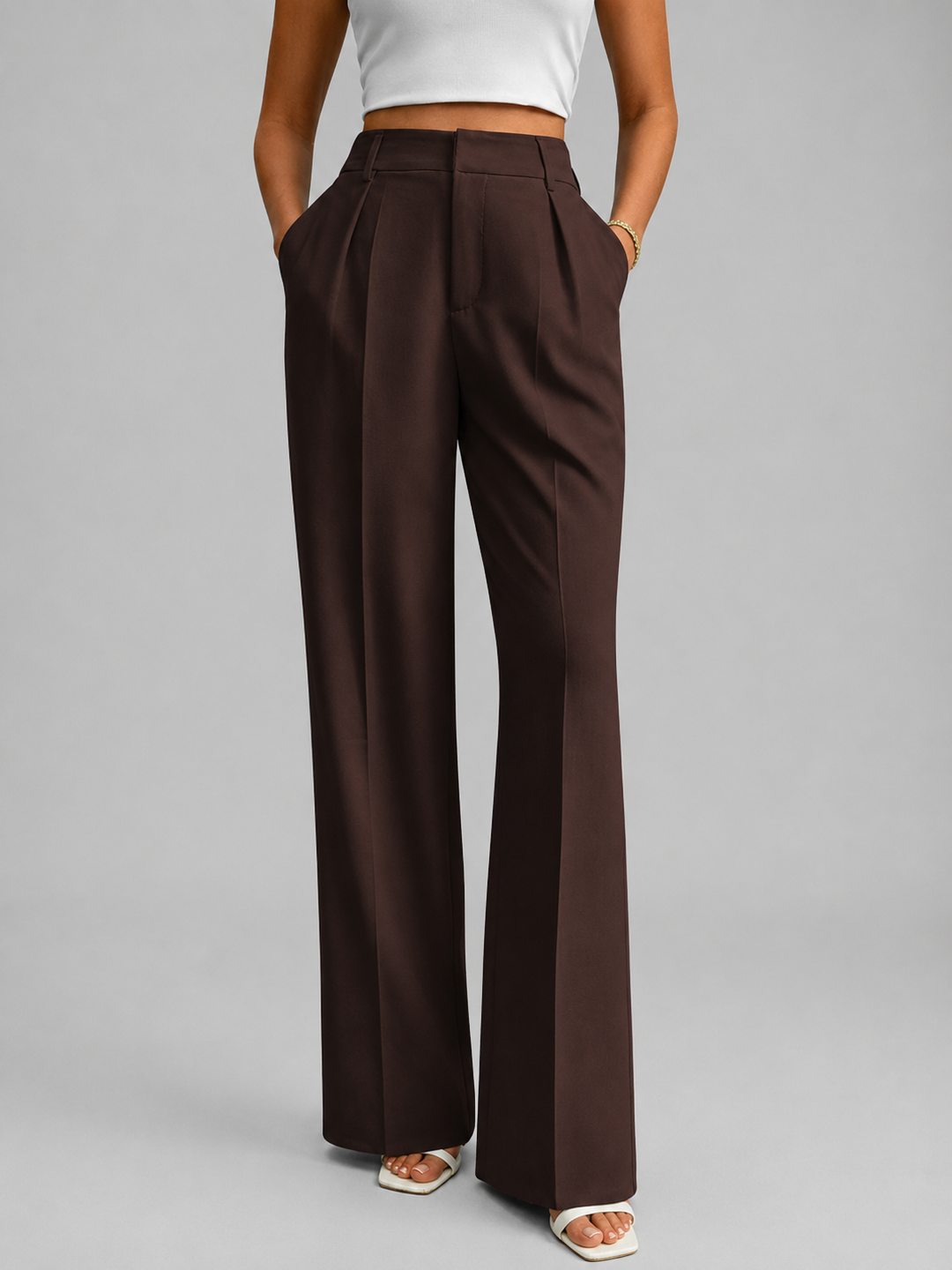 Women’s High Waisted Wide Leg Trousers Tailored Everyday Elegance 9