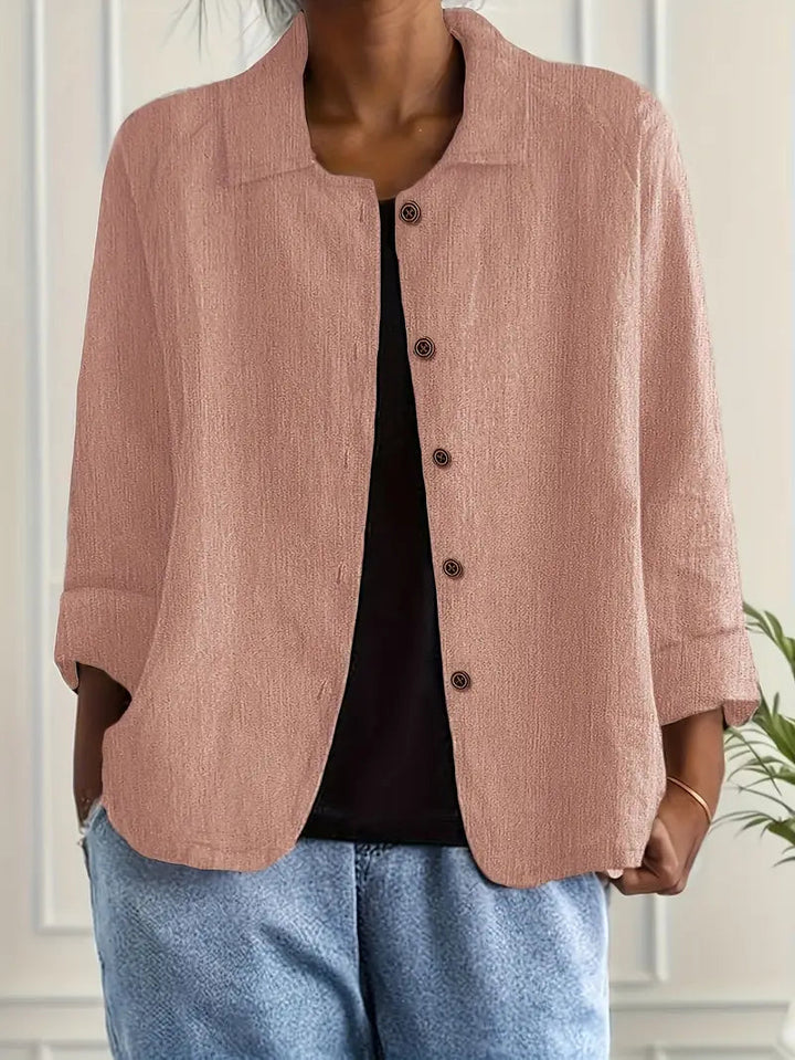 Women’s Lightweight Button Front Jacket Casual Summer Style 1