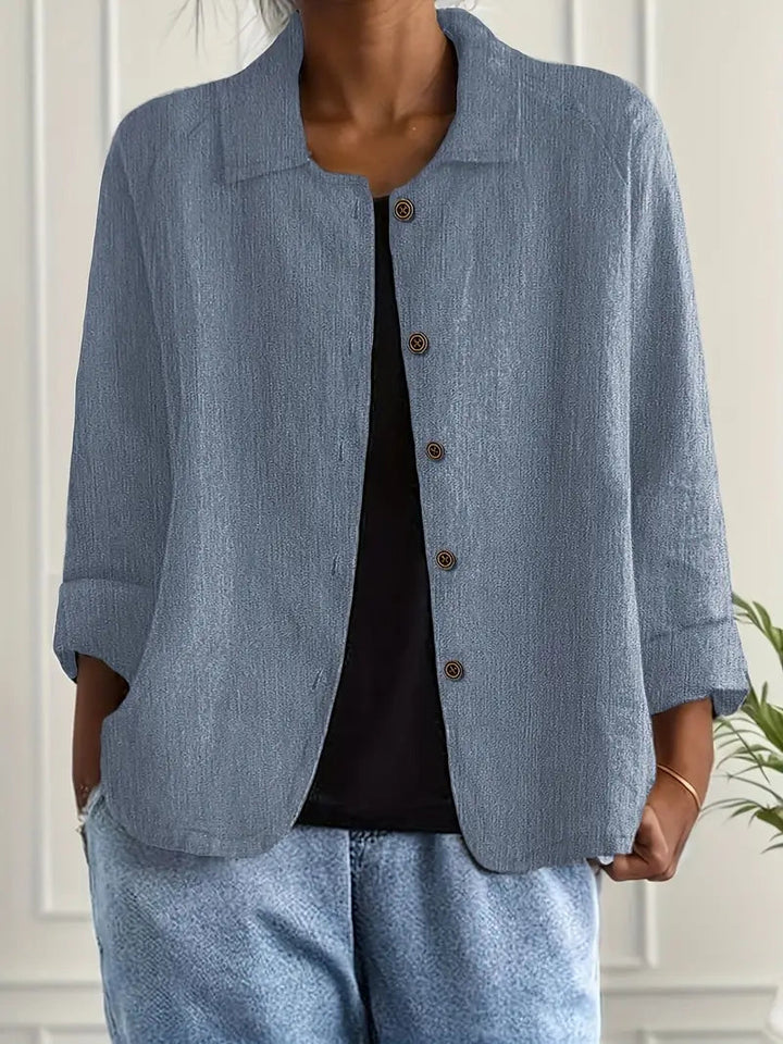 Women’s Lightweight Button Front Jacket Casual Summer Style 3