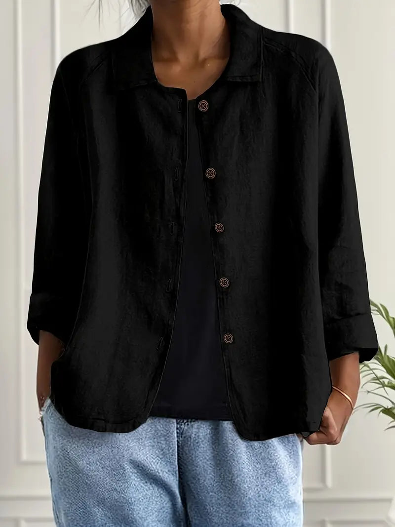 Women’s Lightweight Button Front Jacket Casual Summer Style 5