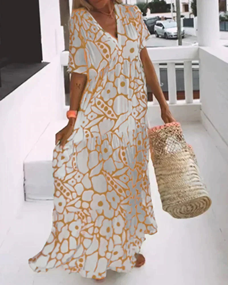 Women’s Lightweight Maxi Dress Fluid Silhouette for Summer 1