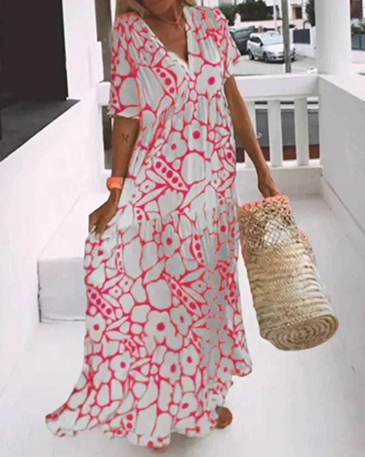 Women’s Lightweight Maxi Dress Fluid Silhouette for Summer 2