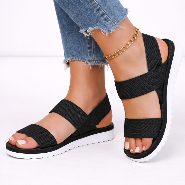 Women’s Lightweight Platform Sandals with Soft Crossover Straps 2