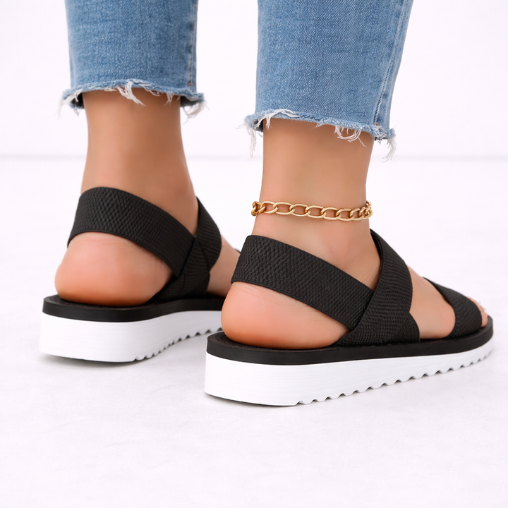 Women’s Lightweight Platform Sandals with Soft Crossover Straps 3