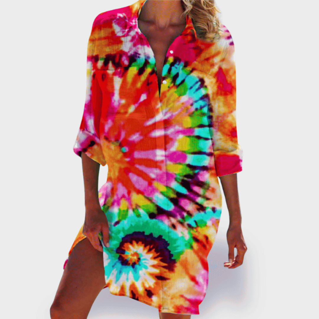 Women’s Lightweight Summer Dress Vibrant Colorful Design 0