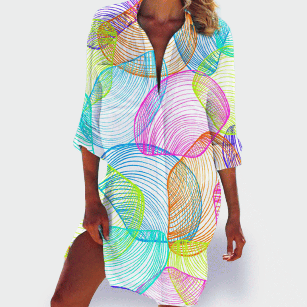 Women’s Lightweight Summer Dress Vibrant Colorful Design 3