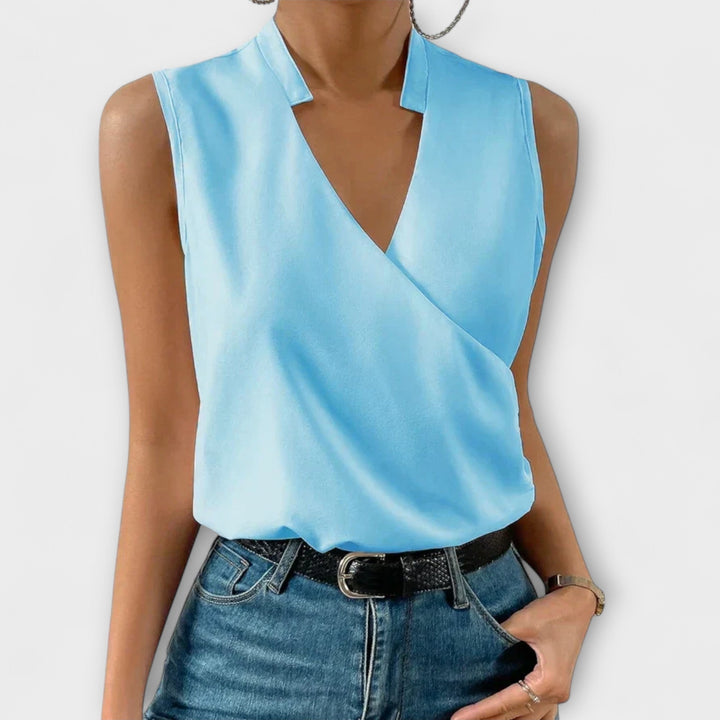 Women’s Lightweight V-Neck Top Elegant Summer Style 2