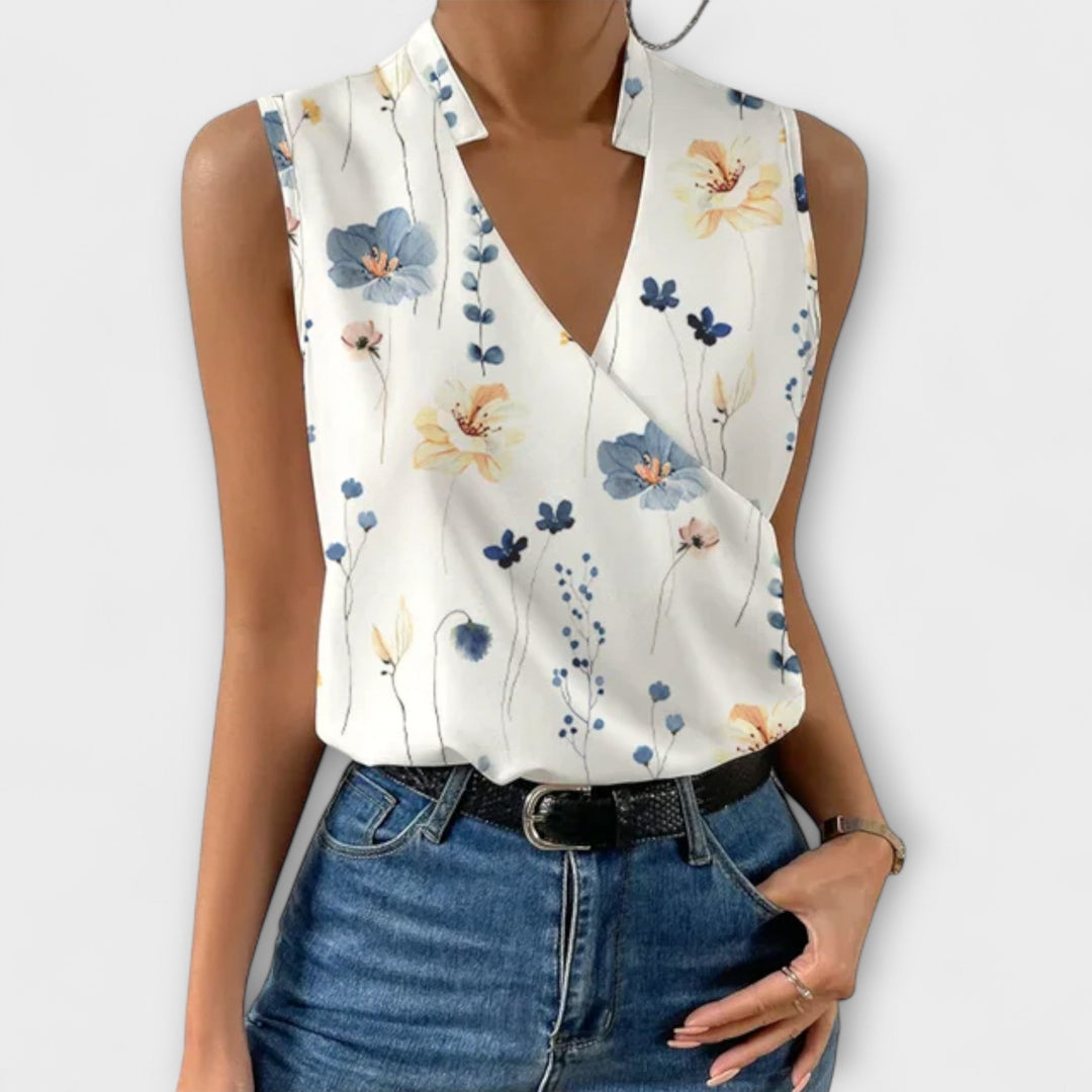 Women’s Lightweight V-Neck Top Elegant Summer Style 4