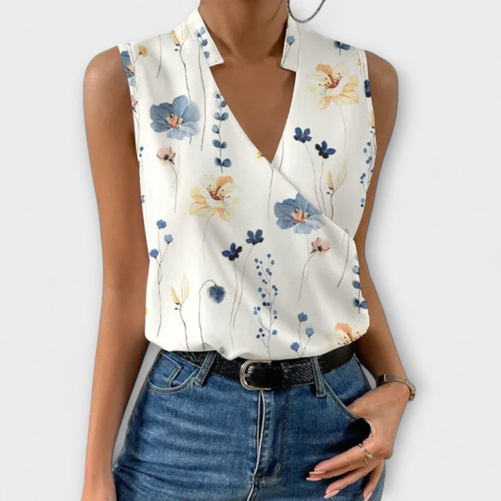 Women’s Lightweight V-Neck Top Elegant Summer Style 4