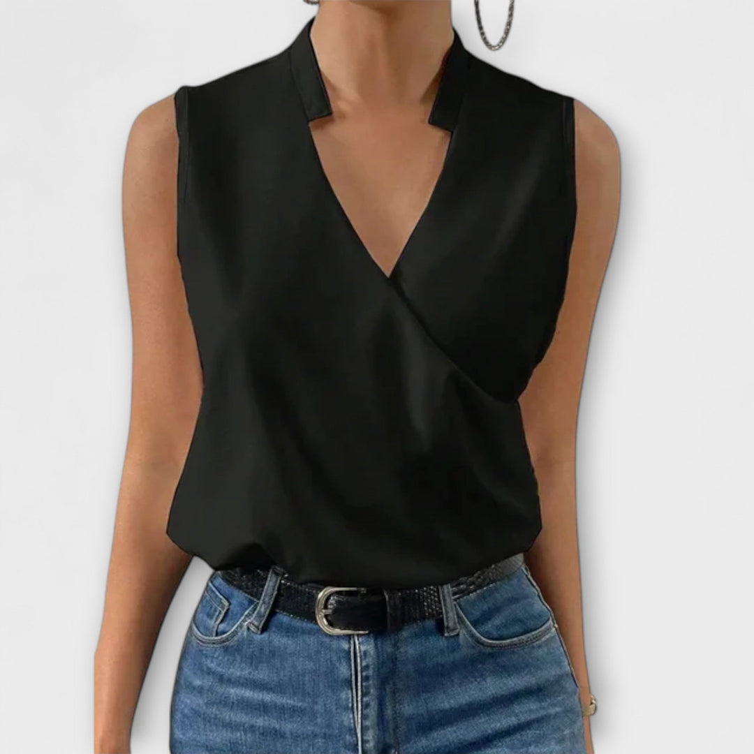 Women’s Lightweight V-Neck Top Elegant Summer Style 5
