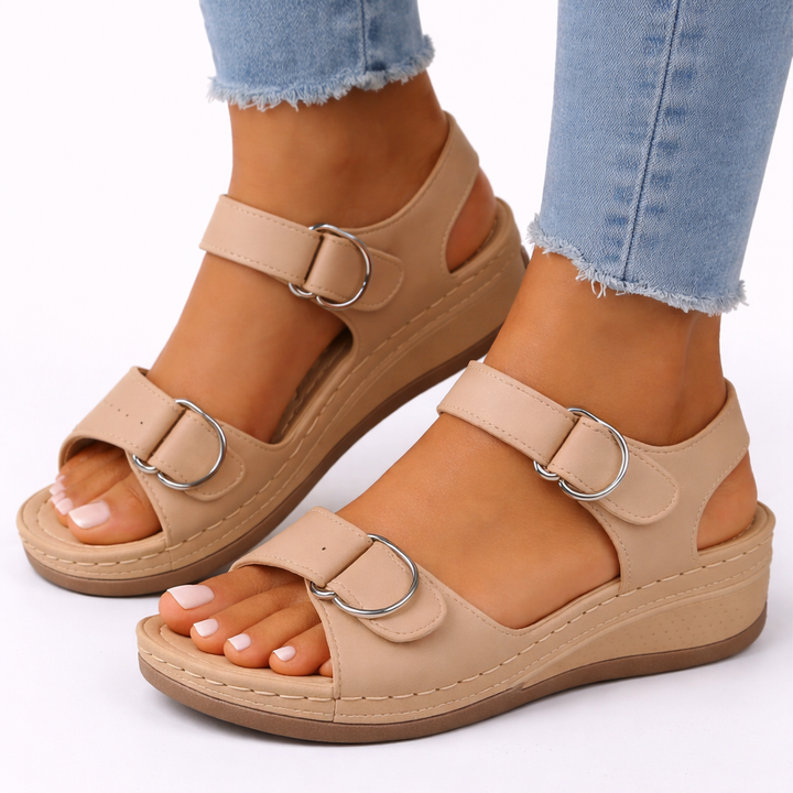 Women’s Lightweight Wedge Heel Sandals Open-Toe Design 0