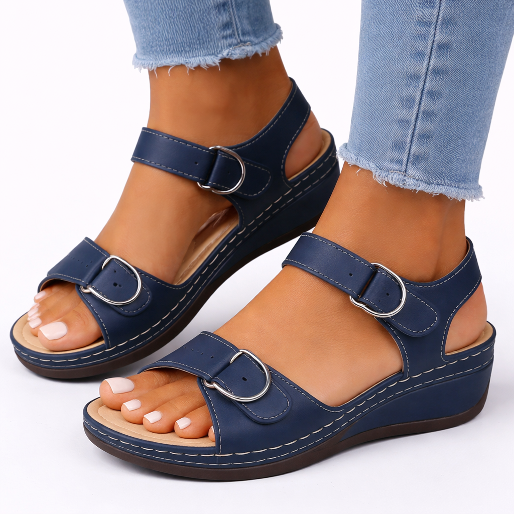 Women’s Lightweight Wedge Heel Sandals Open-Toe Design 1