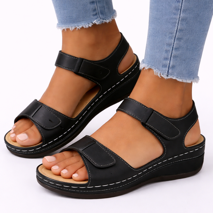 Women’s Lightweight Wedge Heel Sandals Open-Toe Design 2