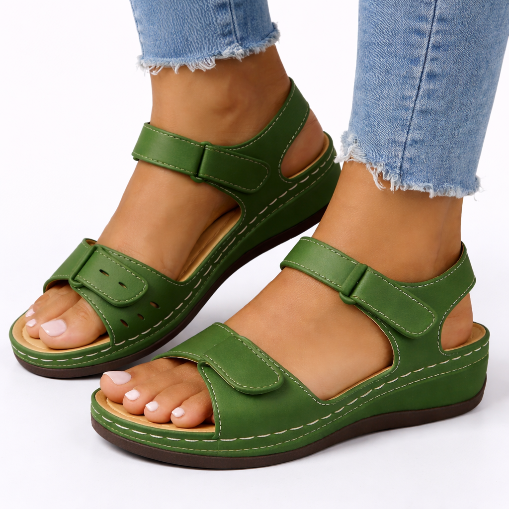 Women’s Lightweight Wedge Heel Sandals Open-Toe Design 3