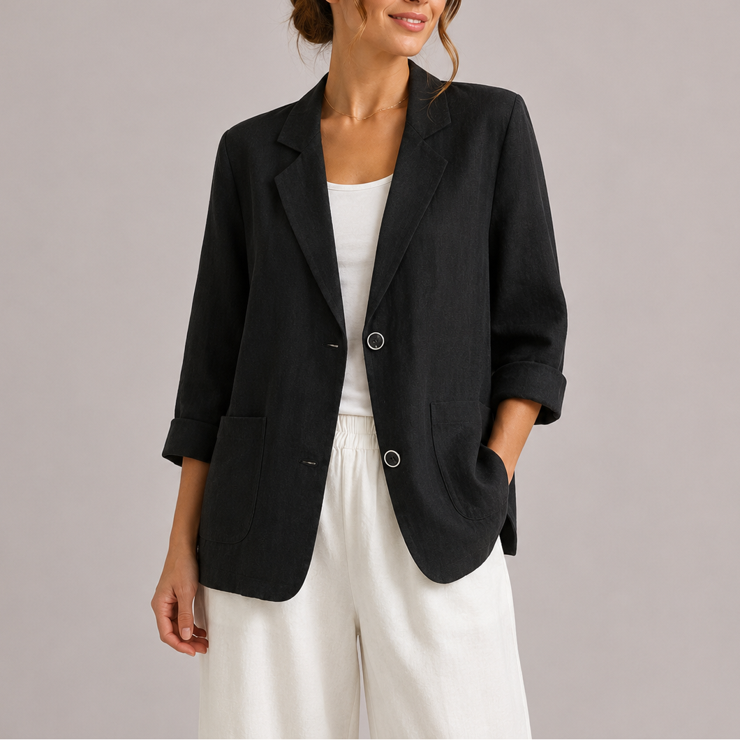 Women’s Linen Blazer Lightweight Elegant Casual Style 3