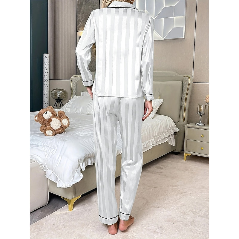 Women’s Long Sleeve Lounge Set Elegant Comfort and Relaxed Fit 1