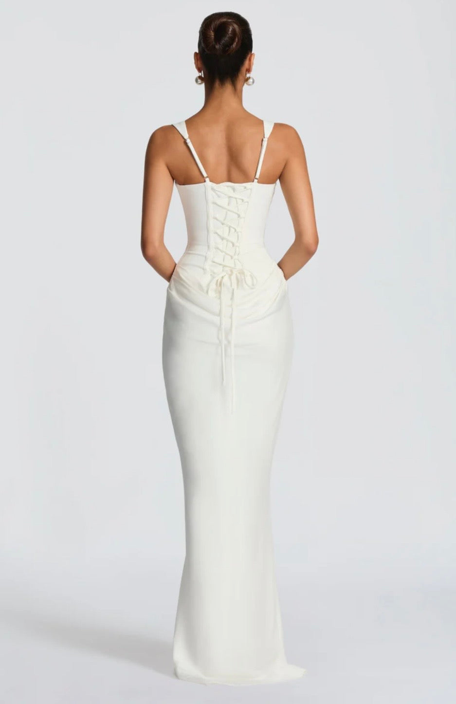 Women’s Maxi Dress Elegant Square Neck Corset Fishtail Design 2