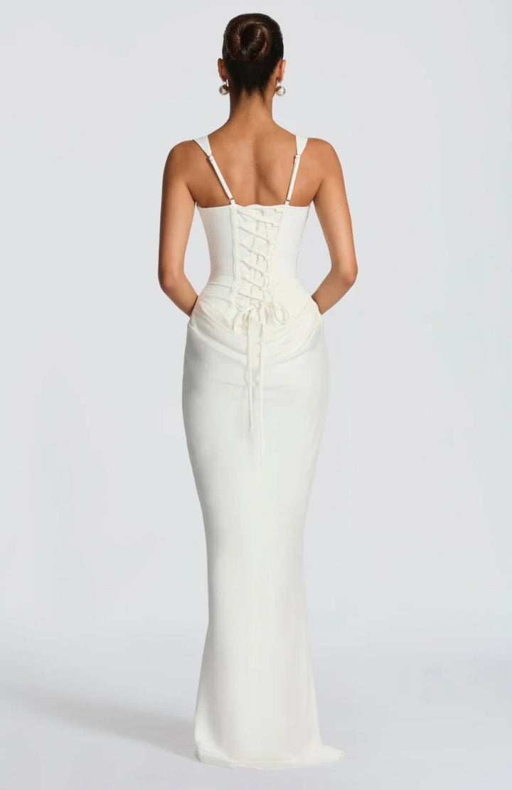 Women’s Maxi Dress Elegant Square Neck Corset Fishtail Design 2