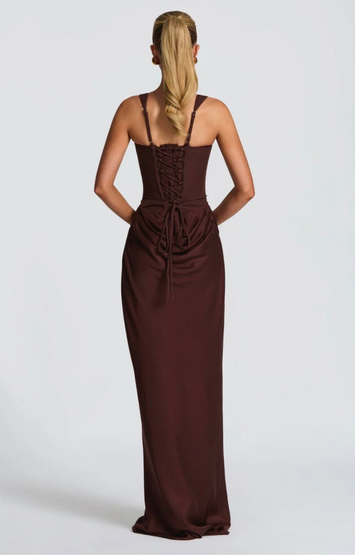 Women’s Maxi Dress Elegant Square Neck Corset Fishtail Design 7