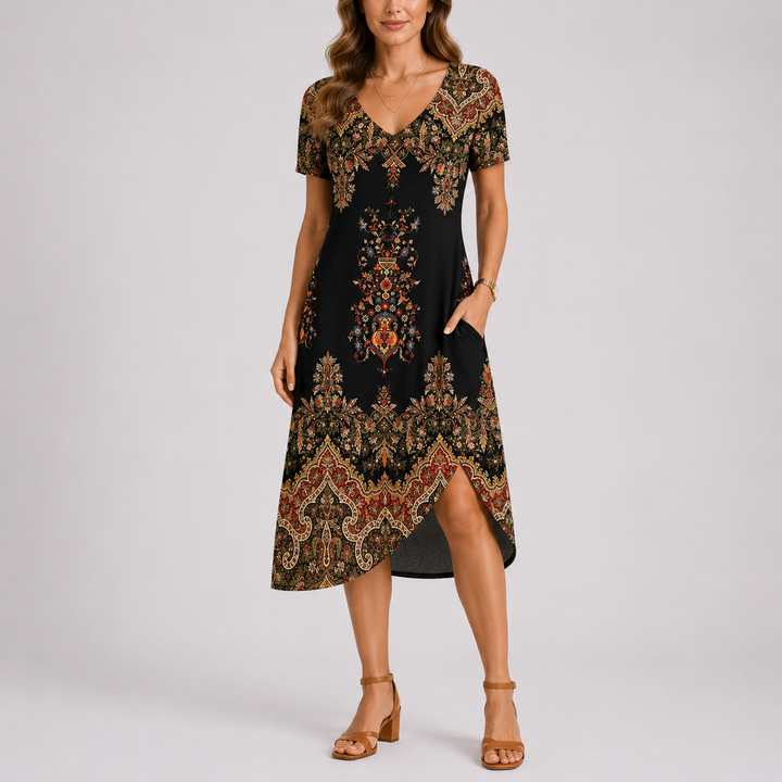 Women’s Maxi Dress V-Neck Casual Summer Style 1