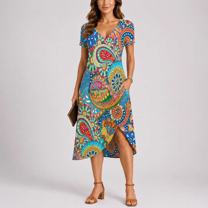 Women’s Maxi Dress V-Neck Casual Summer Style 4