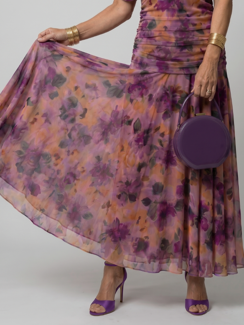 Women’s Off Shoulder Midi Dress Draped Neckline Design 2