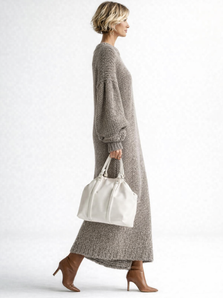 Women’s Oversized Knit Maxi Sweater Dress Relaxed Fit 1