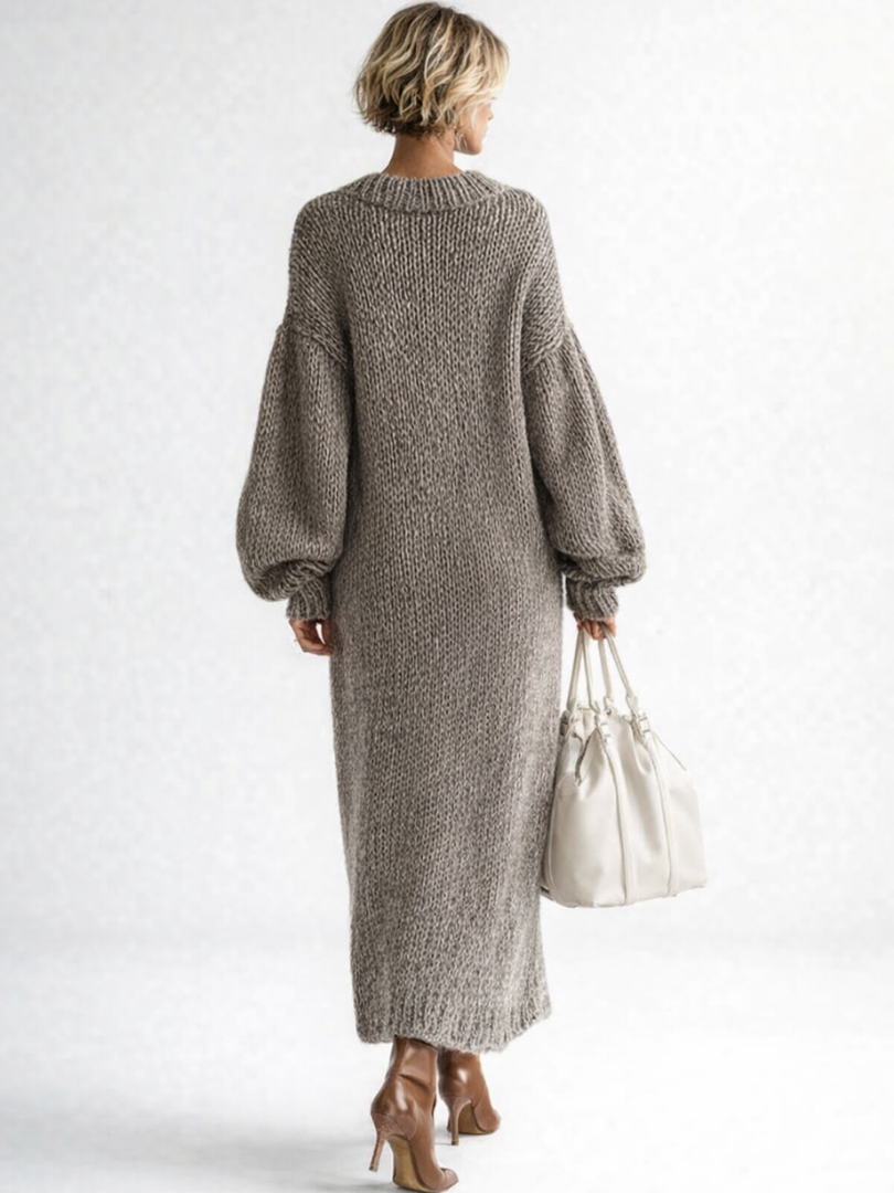 Women’s Oversized Knit Maxi Sweater Dress Relaxed Fit 2