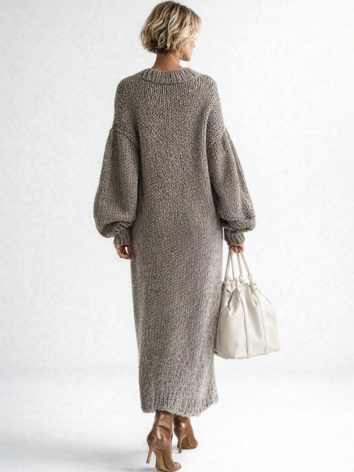 Women’s Oversized Knit Maxi Sweater Dress Relaxed Fit 2